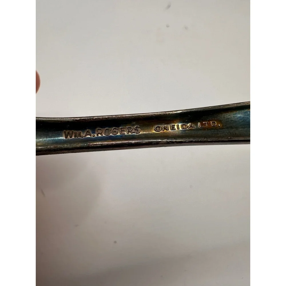 Wm A Rogers Oneida Ltd Silverplate Gravy Ladle Capri Floral Pattern 6 Inch